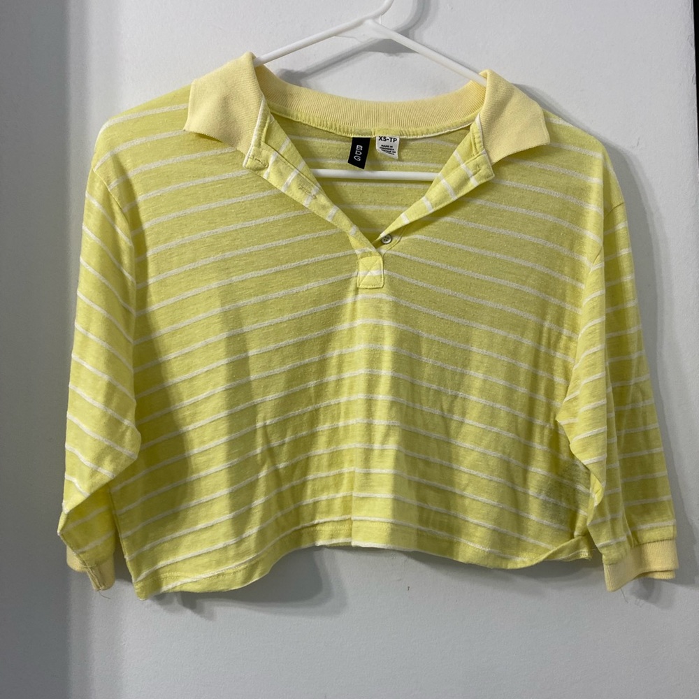 cropped yellow top